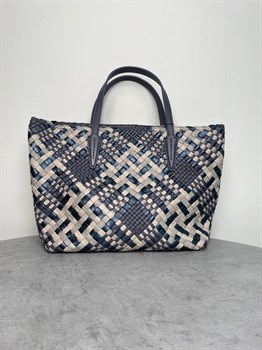 Горизонтальный шоппер ручное плетение 4906